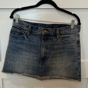 Free People Blue Denim Mini Skirt